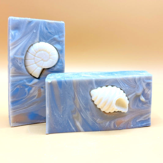Ocean Swirl Cold process natural handmade soap