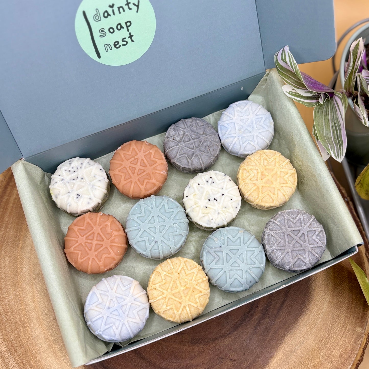 Dainty Dew Soap Gift Box | Set of 12 Artisanal Natural Soaps