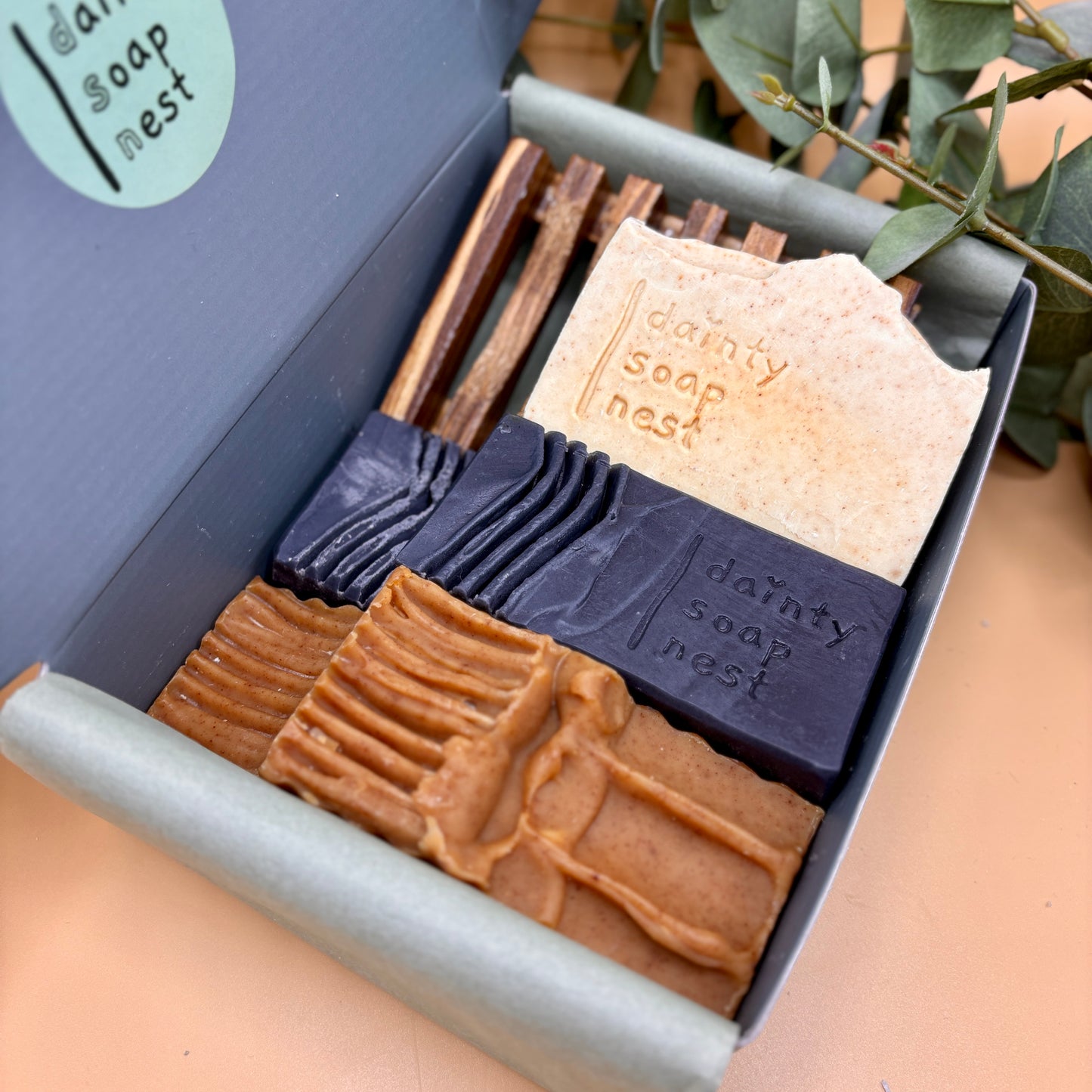 Turmeric & Charcoal soap gift box | face & body soap
